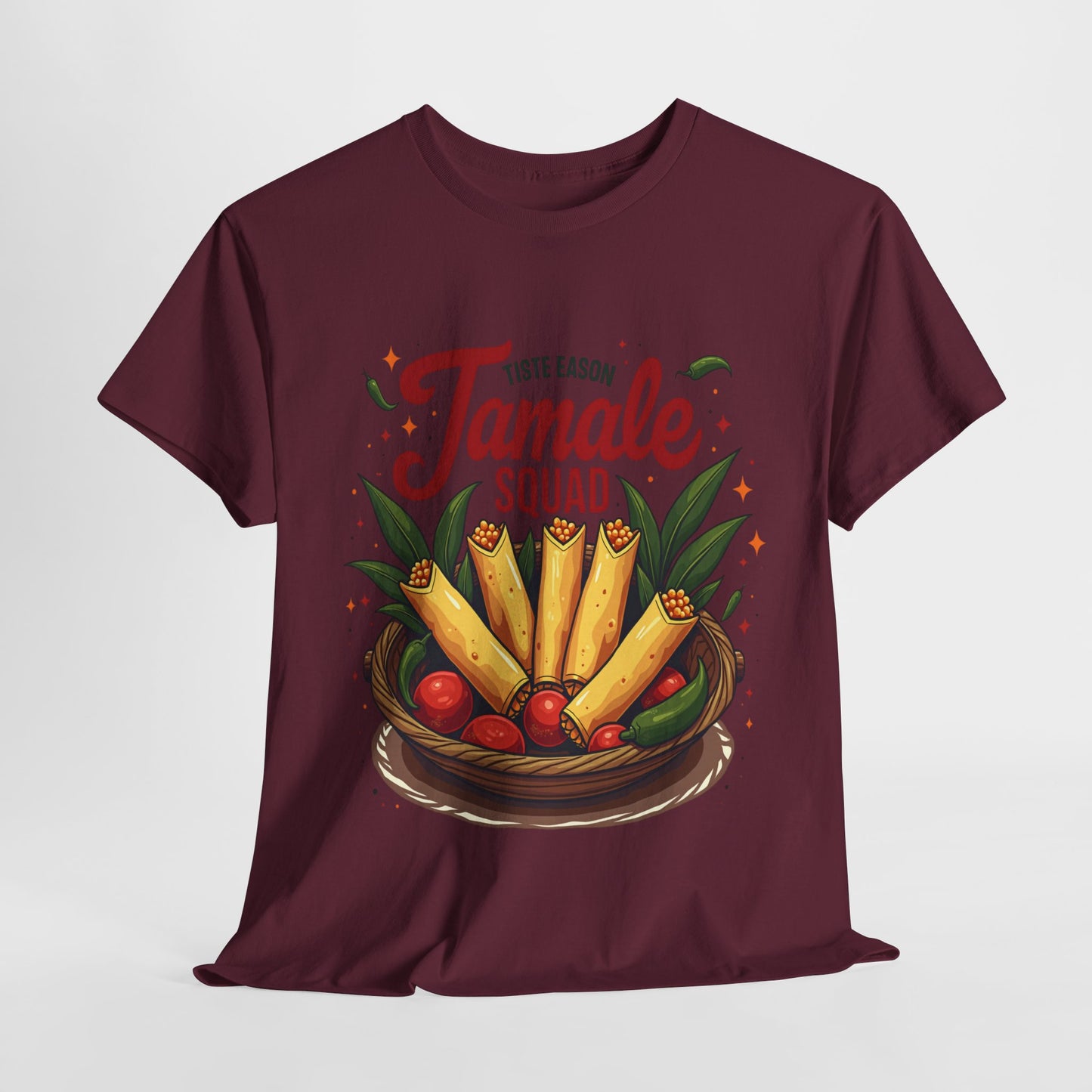 Tamale Squad Unisex Heavy Cotton Tee - Perfect for Food Lovers and Celebrations.