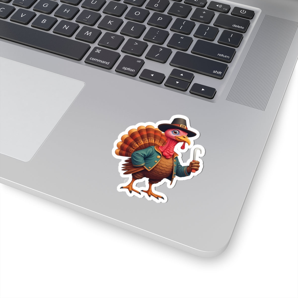 Turkey Sticker Thanksgiving Turkey Pirate Shirt - Pilgrim Turkey with Hook Hand Tee