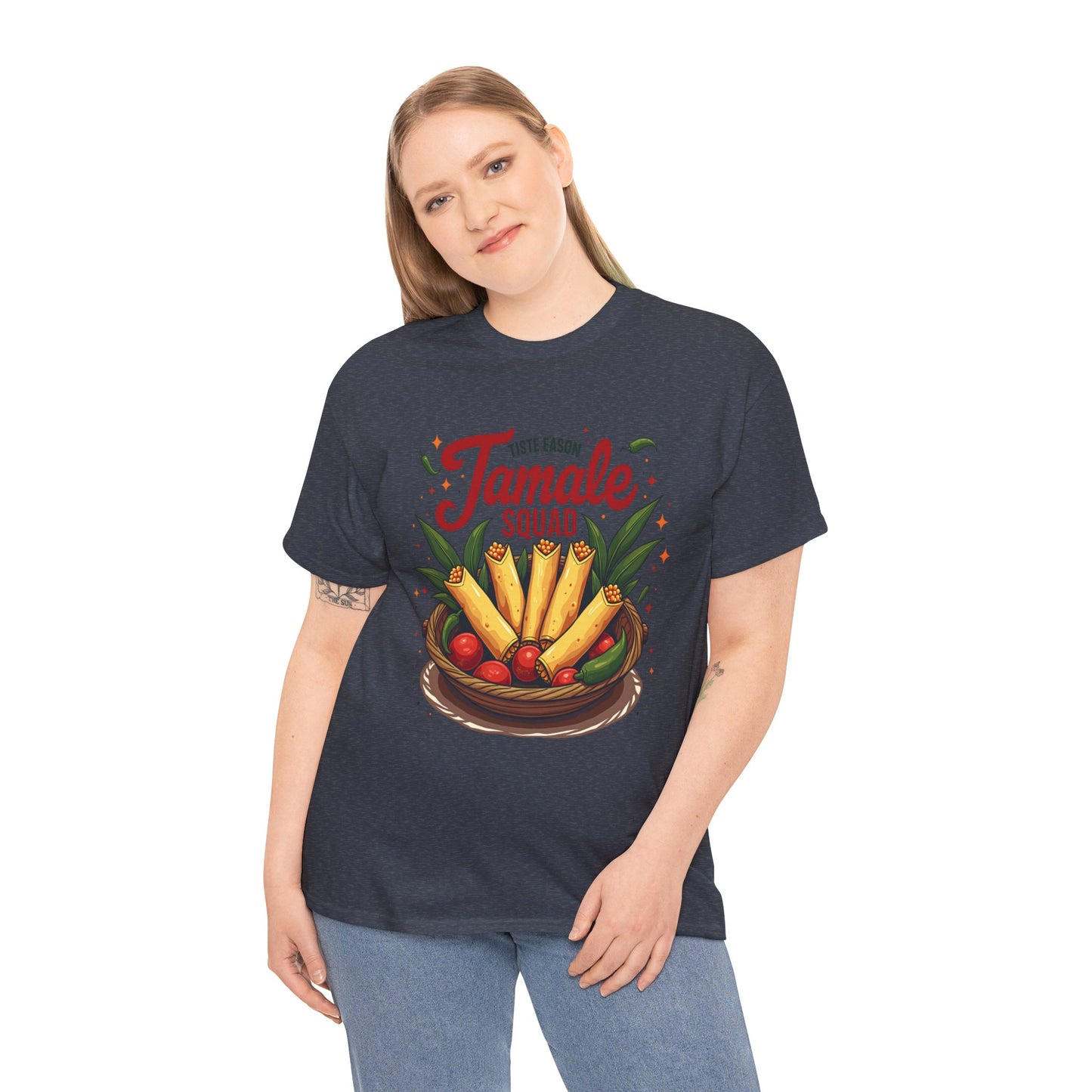 Tamale Squad Unisex Heavy Cotton Tee - Perfect for Food Lovers and Celebrations.
