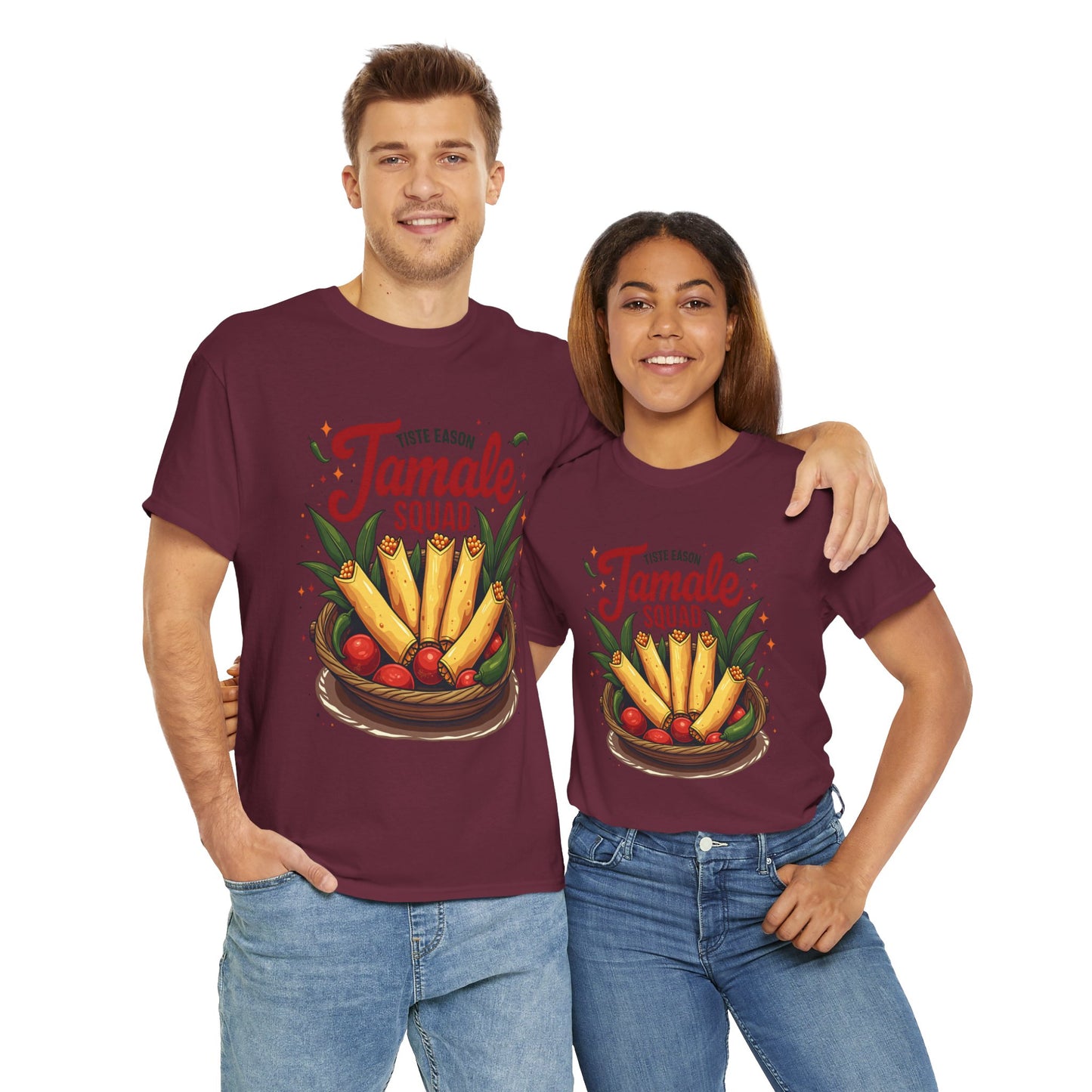 Tamale Squad Unisex Heavy Cotton Tee - Perfect for Food Lovers and Celebrations.