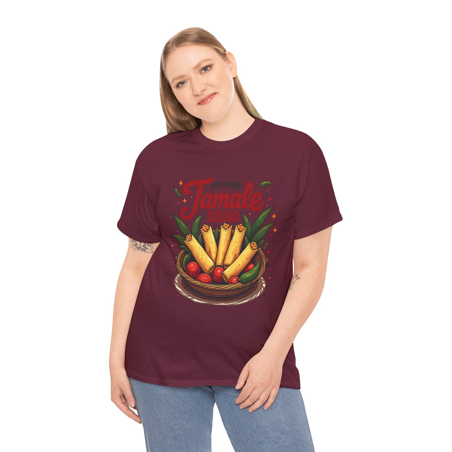 Tamale Squad Unisex Heavy Cotton Tee - Perfect for Food Lovers and Celebrations.