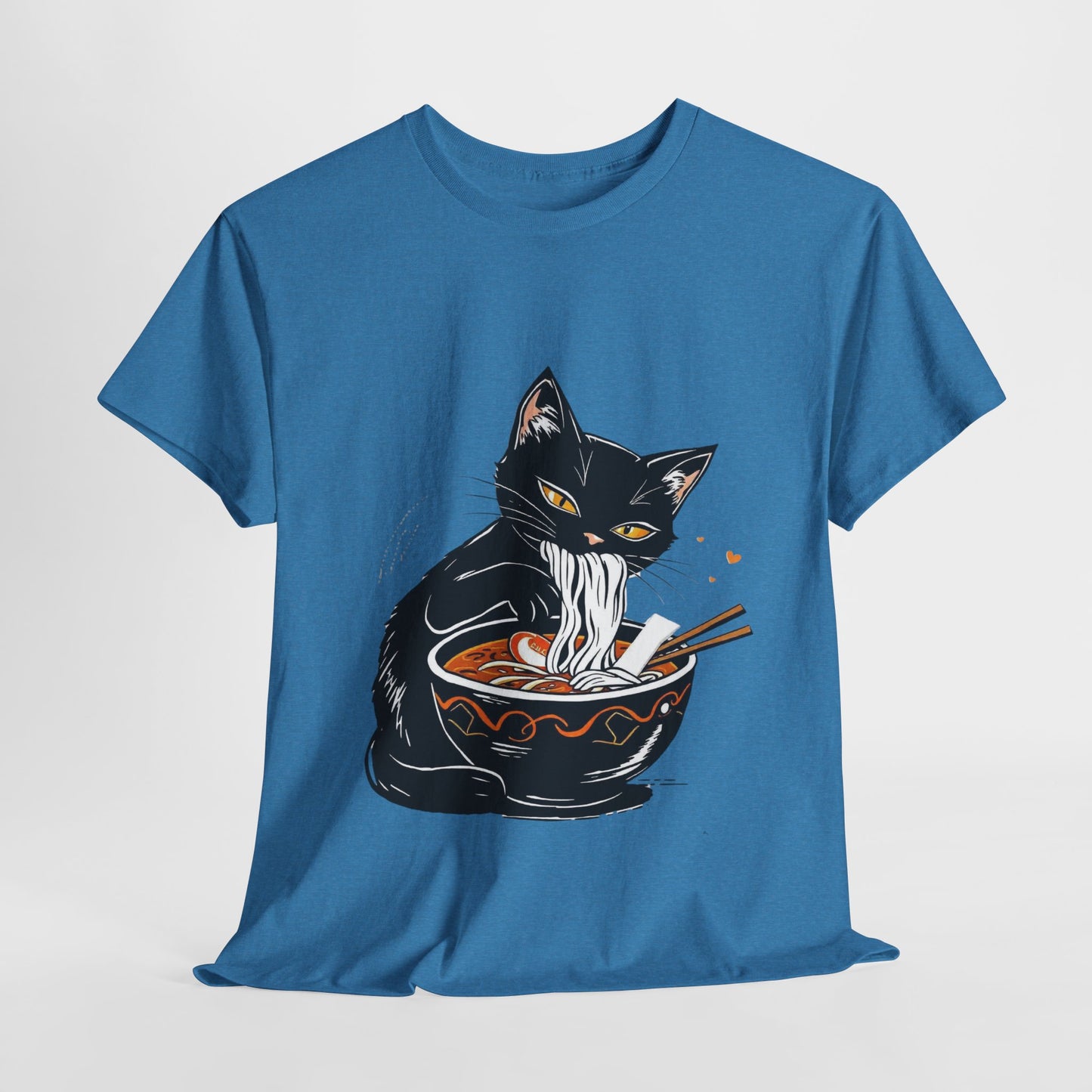 Noodle Cat Shirt, Ramen Cat T-Shirt, Foodie Lover Shirts, Black Cat Noodle T-Shirts, Retro Cat Tees, Cat Lover Sweatshirts, Black Cat Tee