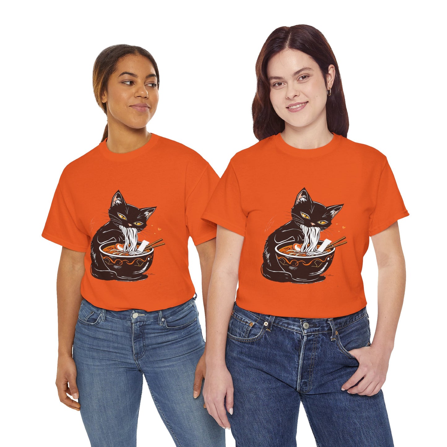 Noodle Cat Shirt, Ramen Cat T-Shirt, Foodie Lover Shirts, Black Cat Noodle T-Shirts, Retro Cat Tees, Cat Lover Sweatshirts, Black Cat Tee