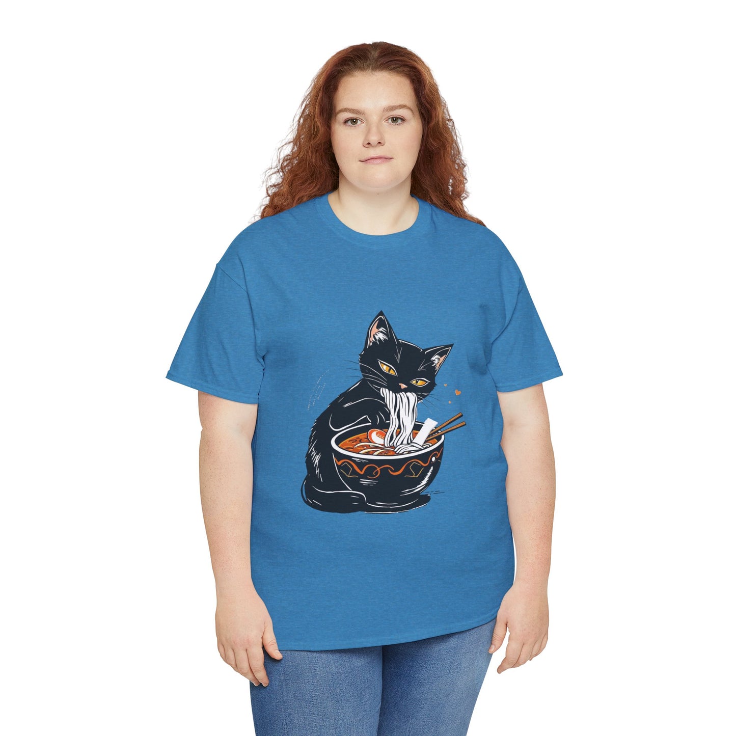 Noodle Cat Shirt, Ramen Cat T-Shirt, Foodie Lover Shirts, Black Cat Noodle T-Shirts, Retro Cat Tees, Cat Lover Sweatshirts, Black Cat Tee