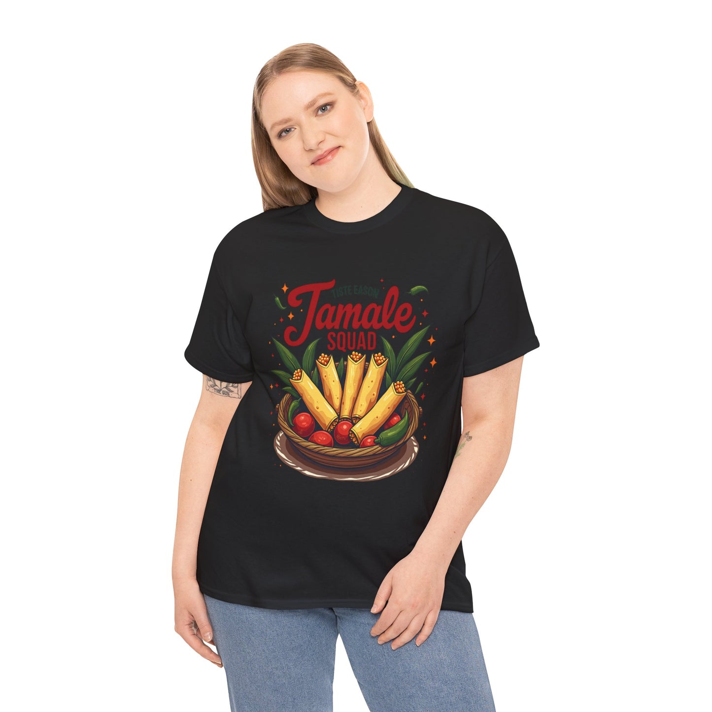 Tamale Squad Unisex Heavy Cotton Tee - Perfect for Food Lovers and Celebrations.