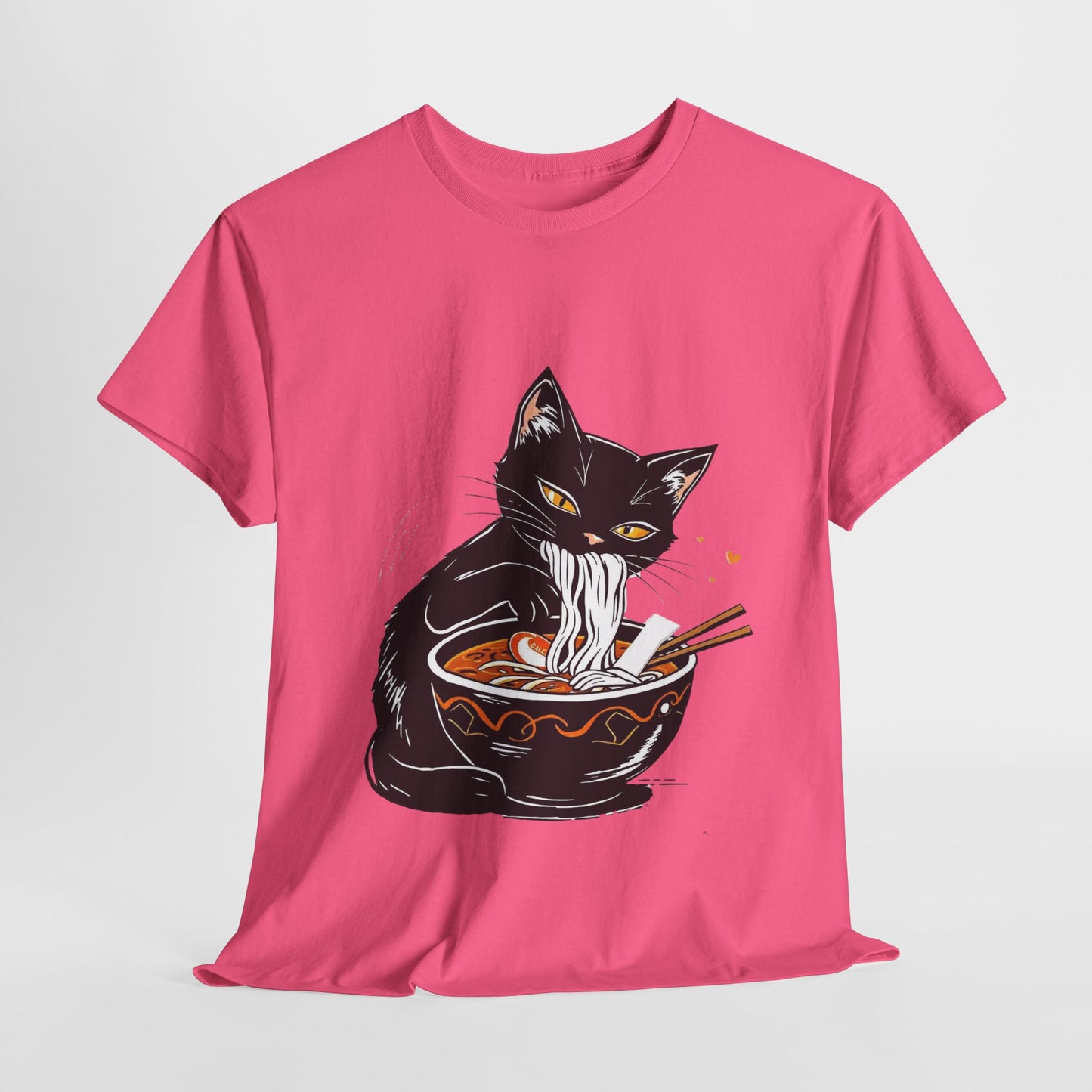Noodle Cat Shirt, Ramen Cat T-Shirt, Foodie Lover Shirts, Black Cat Noodle T-Shirts, Retro Cat Tees, Cat Lover Sweatshirts, Black Cat Tee