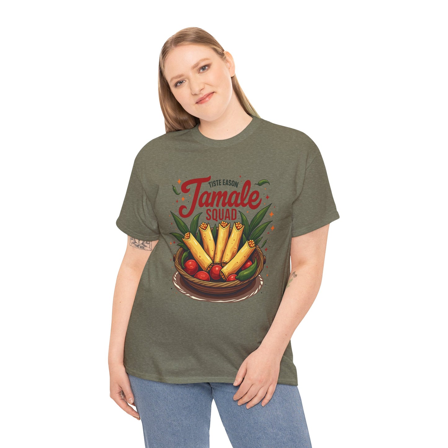 Tamale Squad Unisex Heavy Cotton Tee - Perfect for Food Lovers and Celebrations.