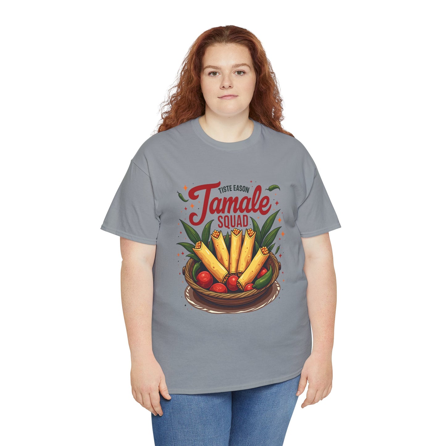 Tamale Squad Unisex Heavy Cotton Tee - Perfect for Food Lovers and Celebrations.