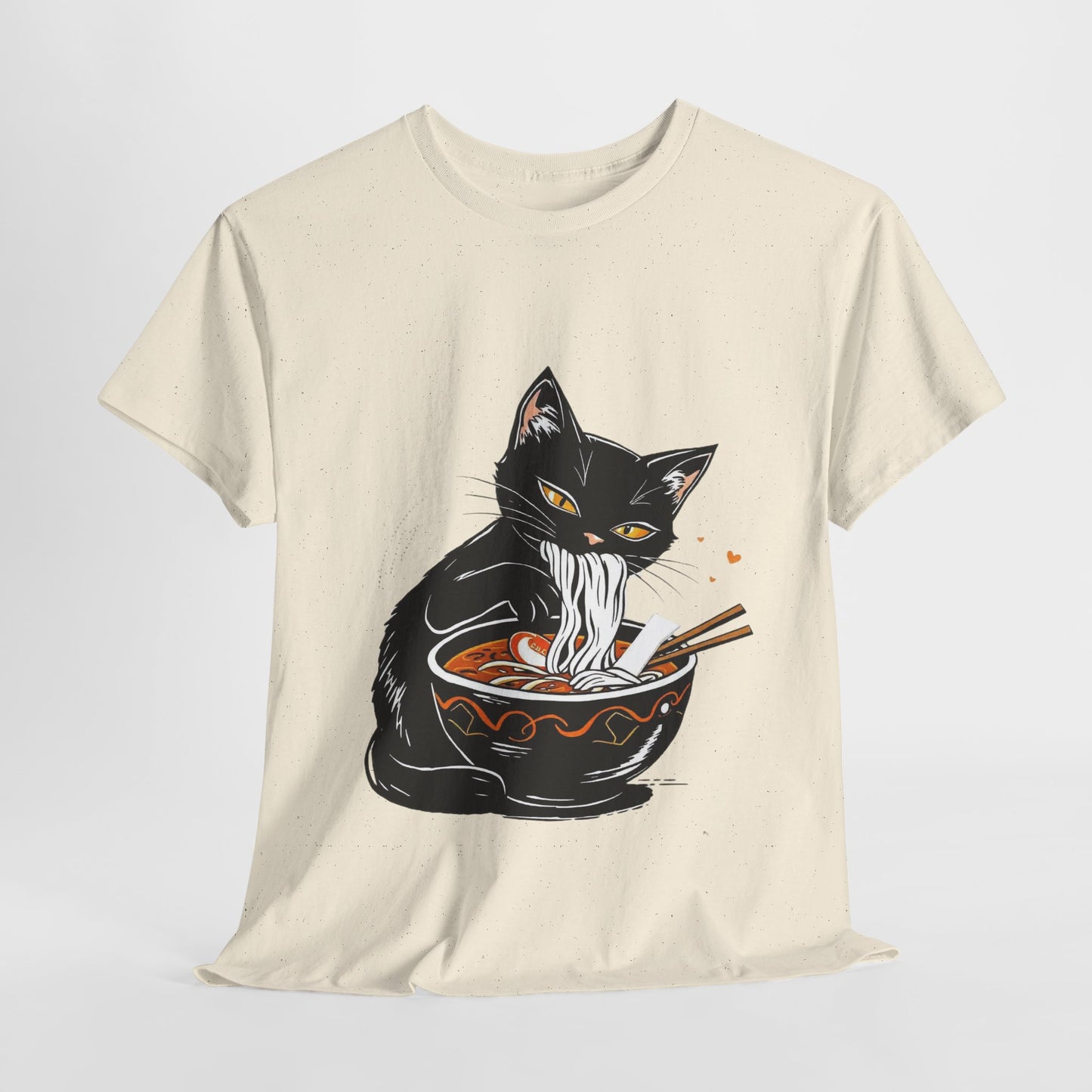 Noodle Cat Shirt, Ramen Cat T-Shirt, Foodie Lover Shirts, Black Cat Noodle T-Shirts, Retro Cat Tees, Cat Lover Sweatshirts, Black Cat Tee