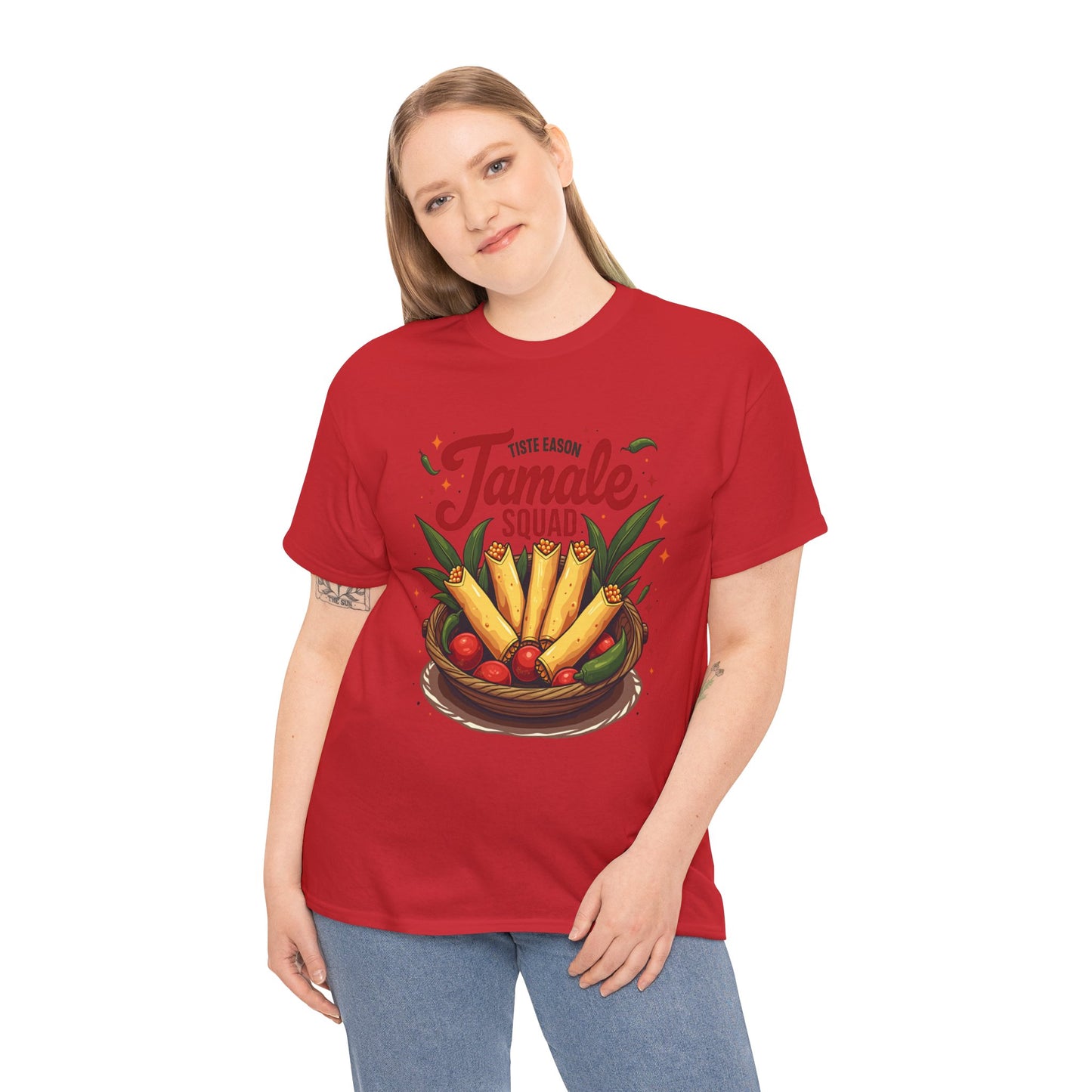 Tamale Squad Unisex Heavy Cotton Tee - Perfect for Food Lovers and Celebrations.