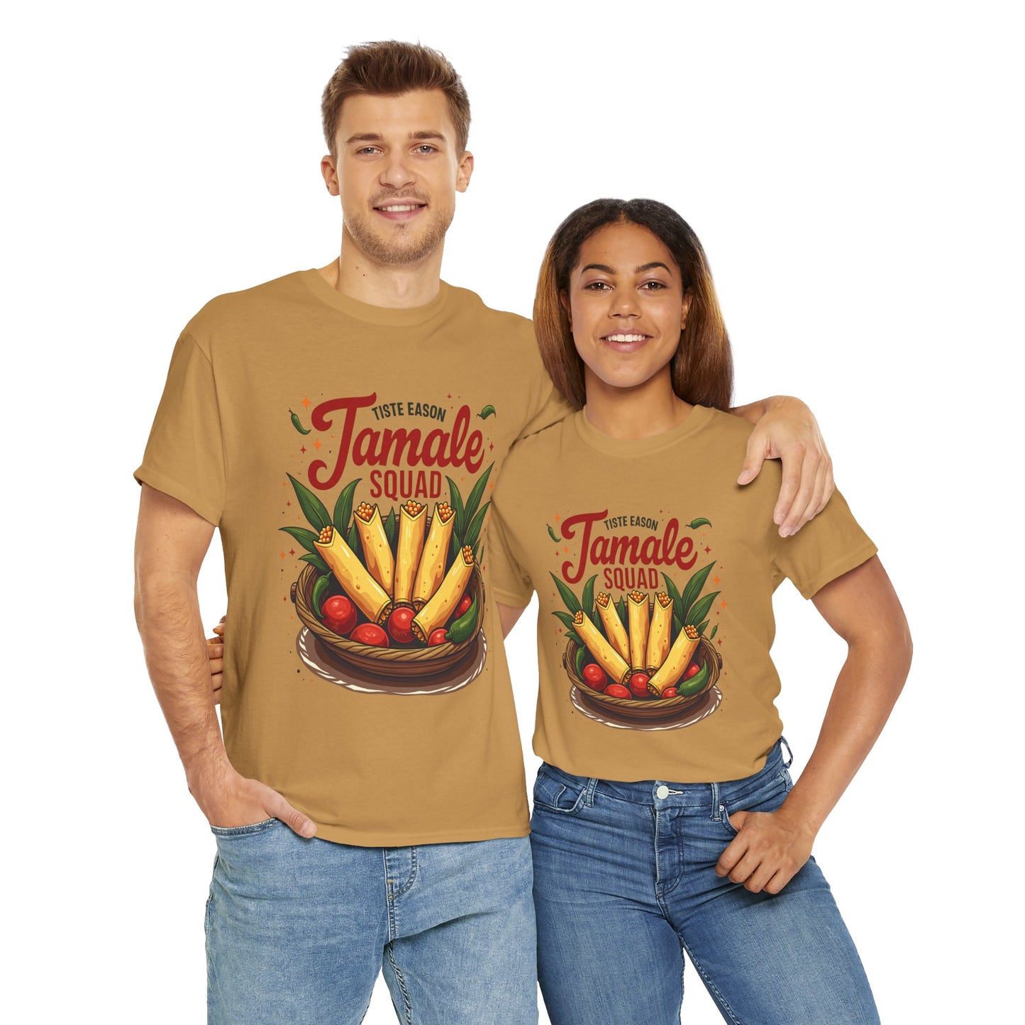 Tamale Squad Unisex Heavy Cotton Tee - Perfect for Food Lovers and Celebrations.