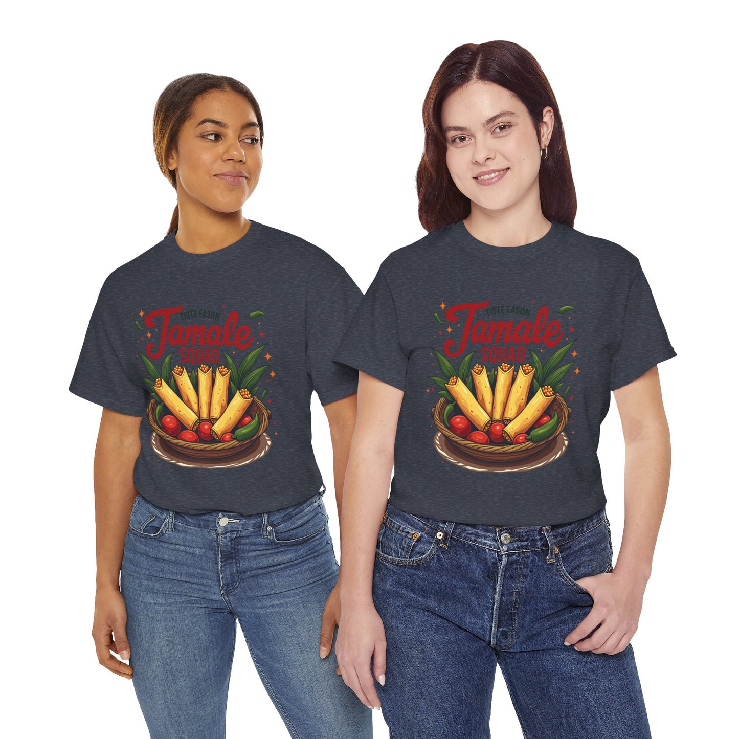 Tamale Squad Unisex Heavy Cotton Tee - Perfect for Food Lovers and Celebrations.