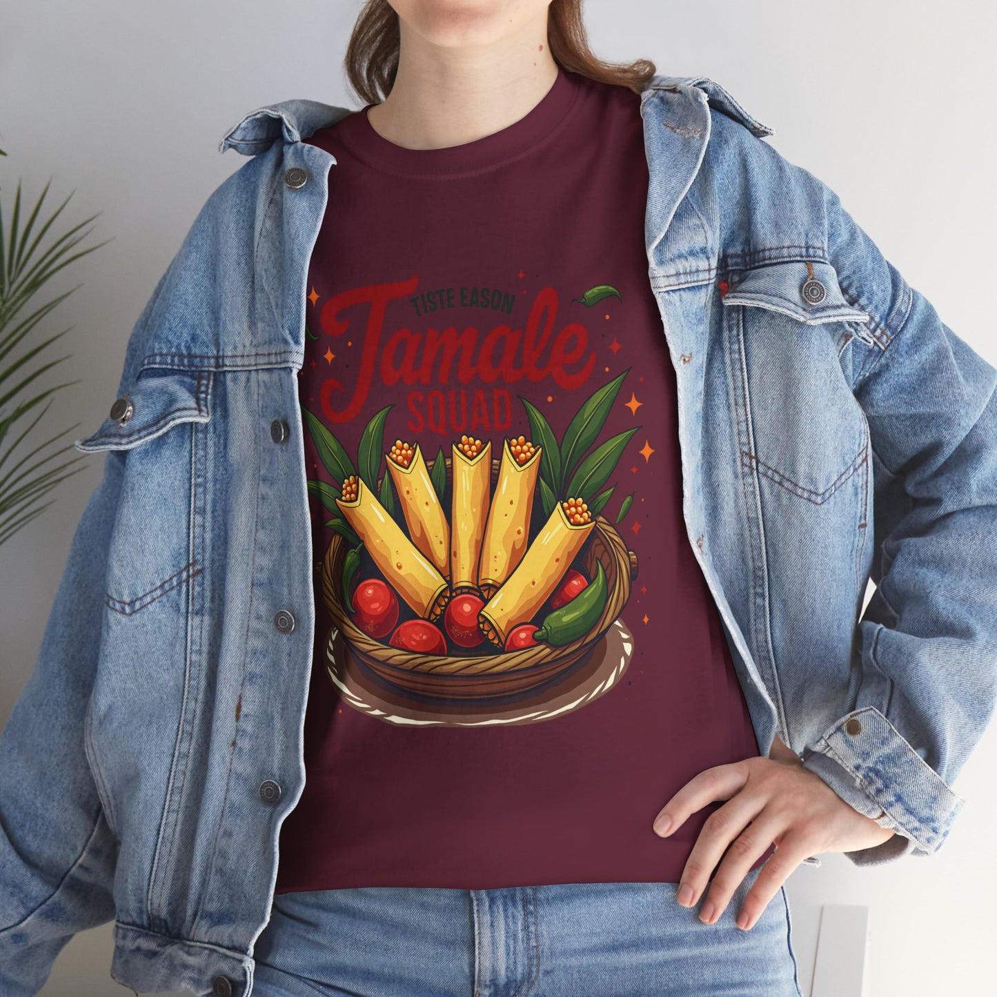Tamale Squad Unisex Heavy Cotton Tee - Perfect for Food Lovers and Celebrations.