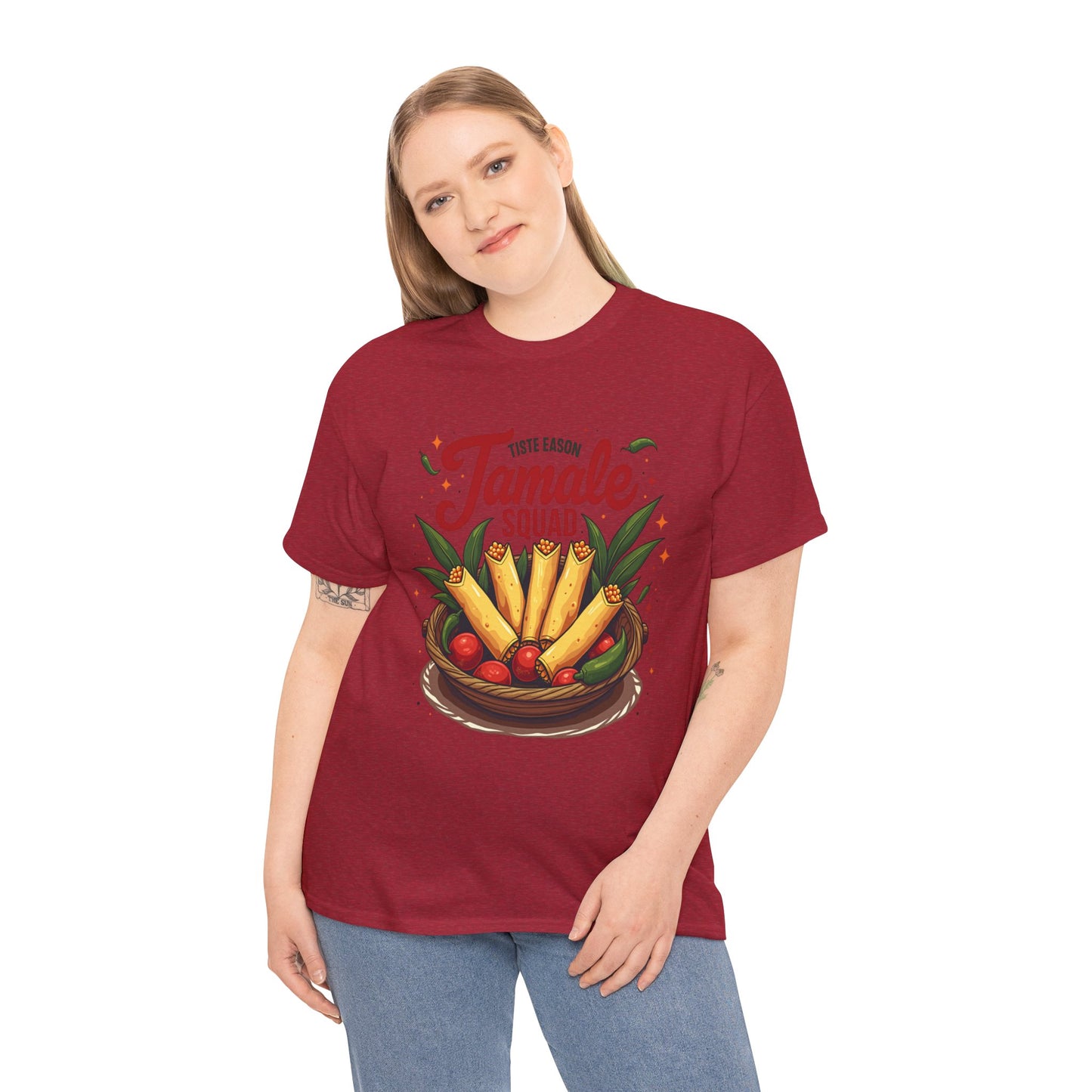 Tamale Squad Unisex Heavy Cotton Tee - Perfect for Food Lovers and Celebrations.