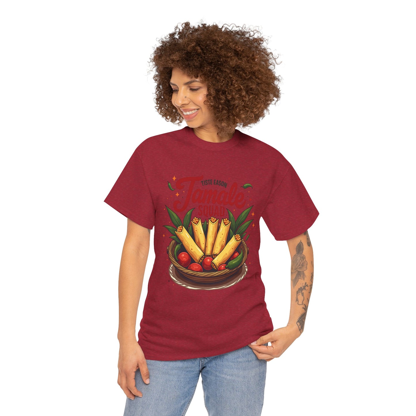 Tamale Squad Unisex Heavy Cotton Tee - Perfect for Food Lovers and Celebrations.