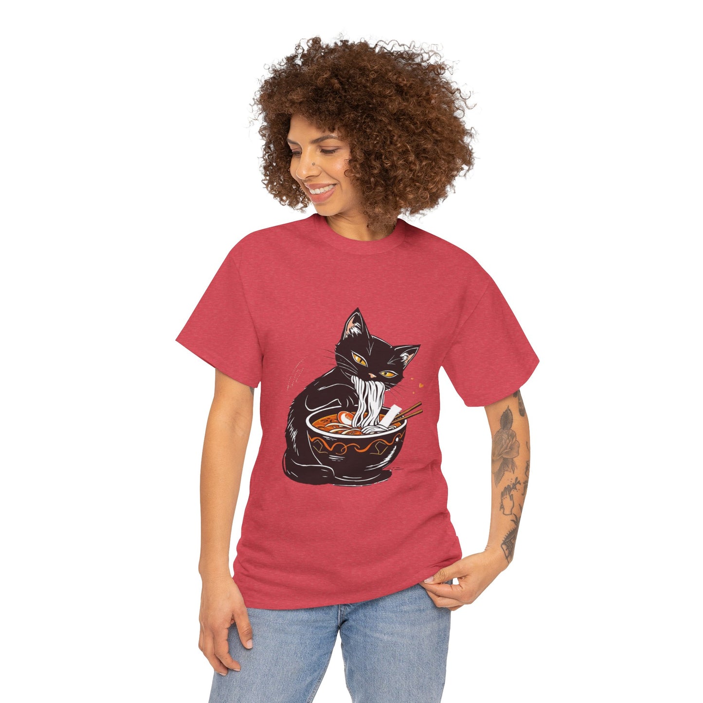 Noodle Cat Shirt, Ramen Cat T-Shirt, Foodie Lover Shirts, Black Cat Noodle T-Shirts, Retro Cat Tees, Cat Lover Sweatshirts, Black Cat Tee