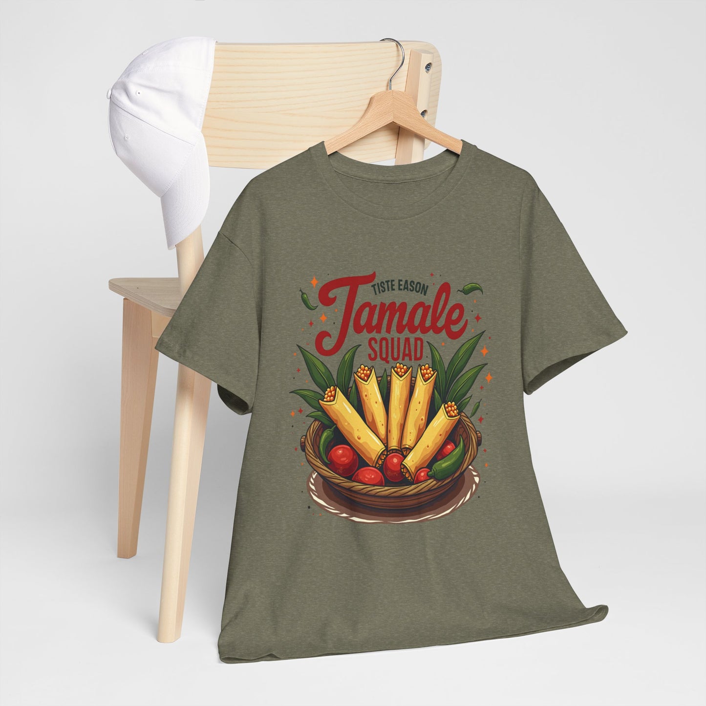 Tamale Squad Unisex Heavy Cotton Tee - Perfect for Food Lovers and Celebrations.