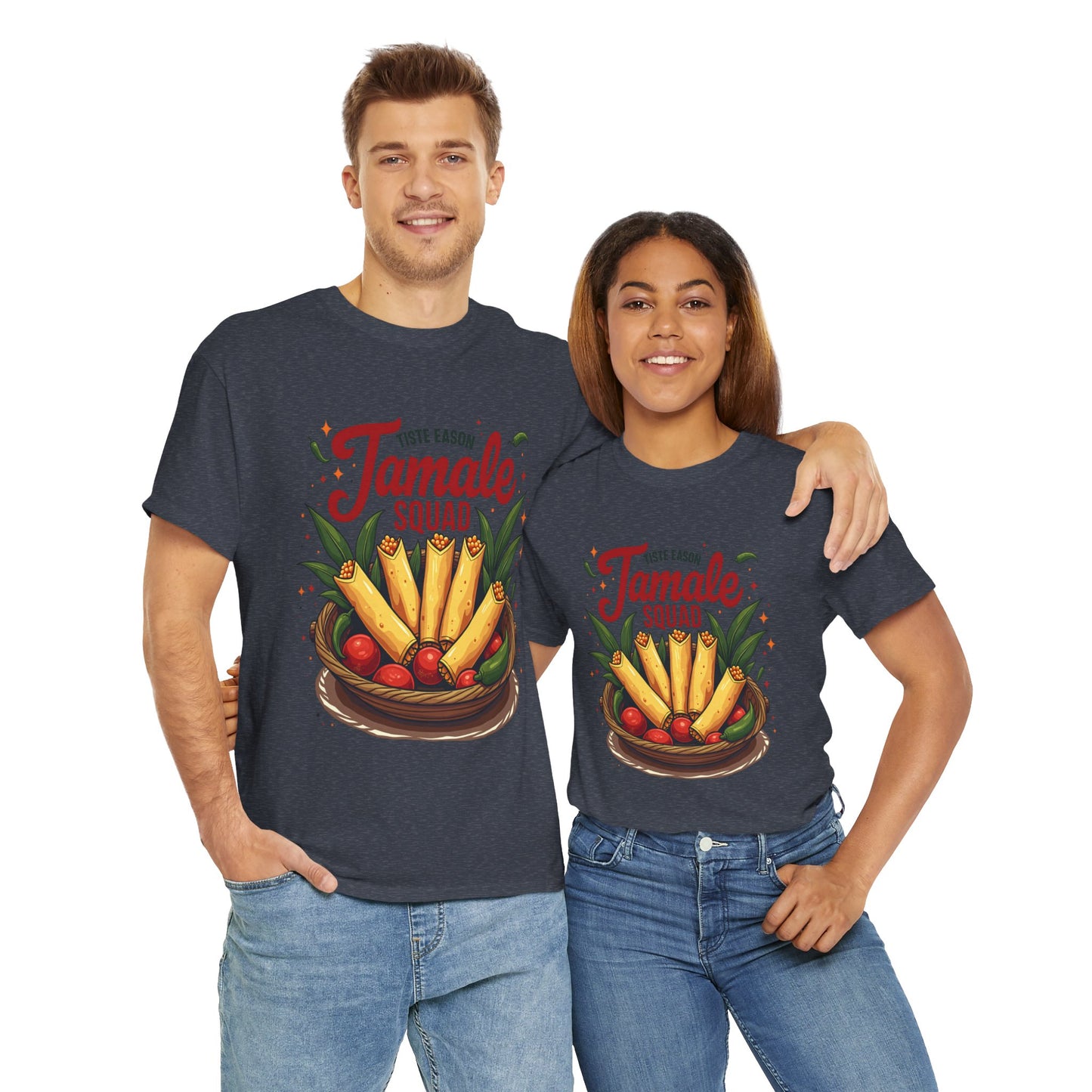 Tamale Squad Unisex Heavy Cotton Tee - Perfect for Food Lovers and Celebrations.