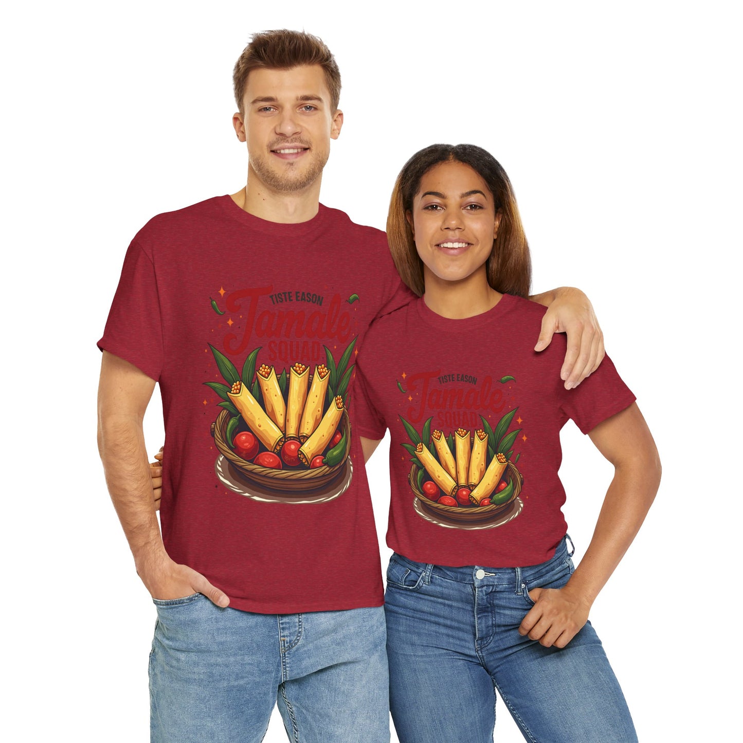 Tamale Squad Unisex Heavy Cotton Tee - Perfect for Food Lovers and Celebrations.