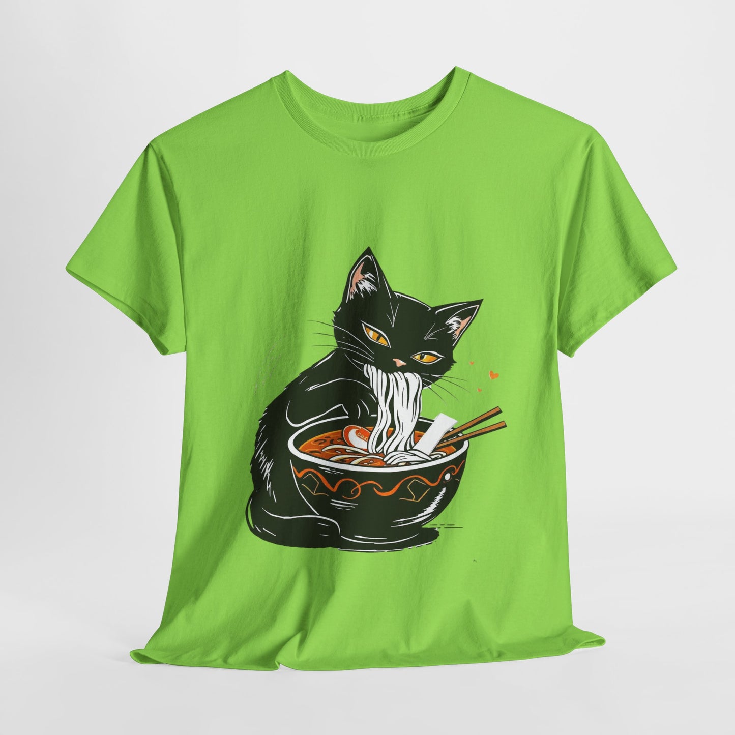 Noodle Cat Shirt, Ramen Cat T-Shirt, Foodie Lover Shirts, Black Cat Noodle T-Shirts, Retro Cat Tees, Cat Lover Sweatshirts, Black Cat Tee