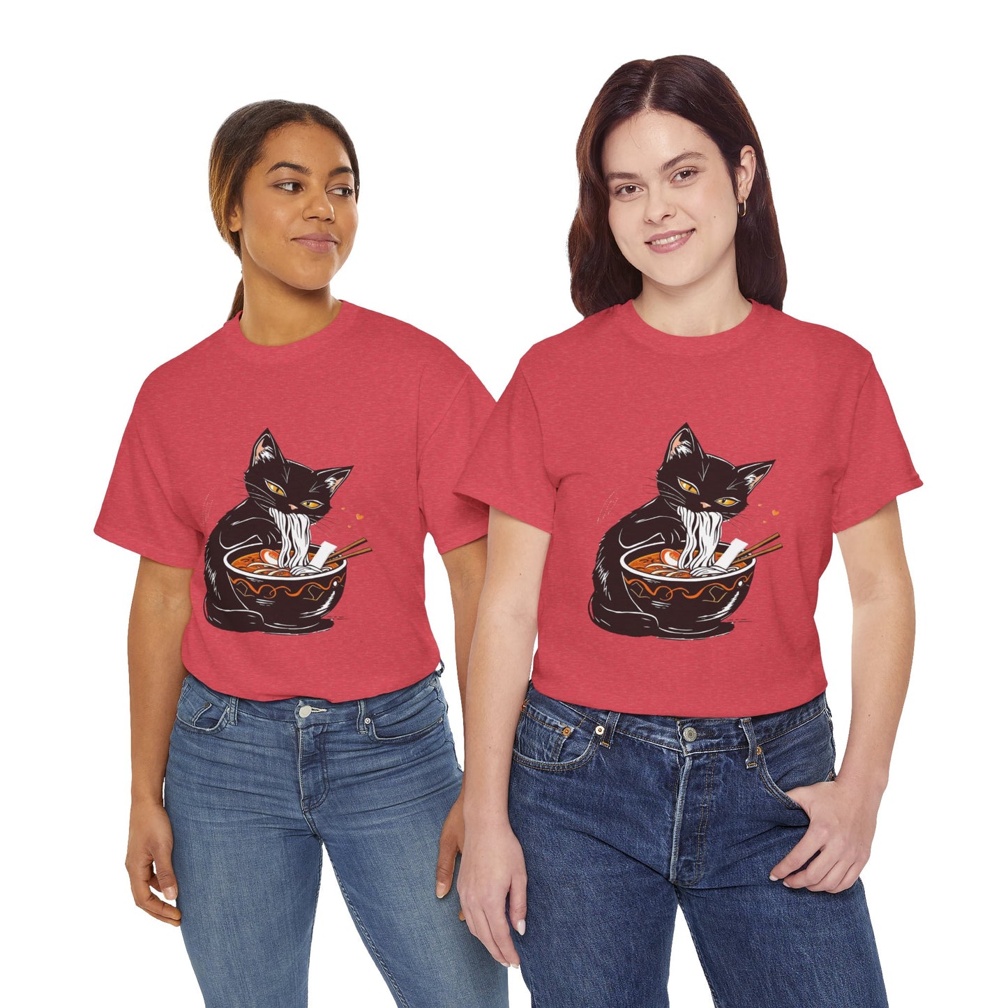 Noodle Cat Shirt, Ramen Cat T-Shirt, Foodie Lover Shirts, Black Cat Noodle T-Shirts, Retro Cat Tees, Cat Lover Sweatshirts, Black Cat Tee