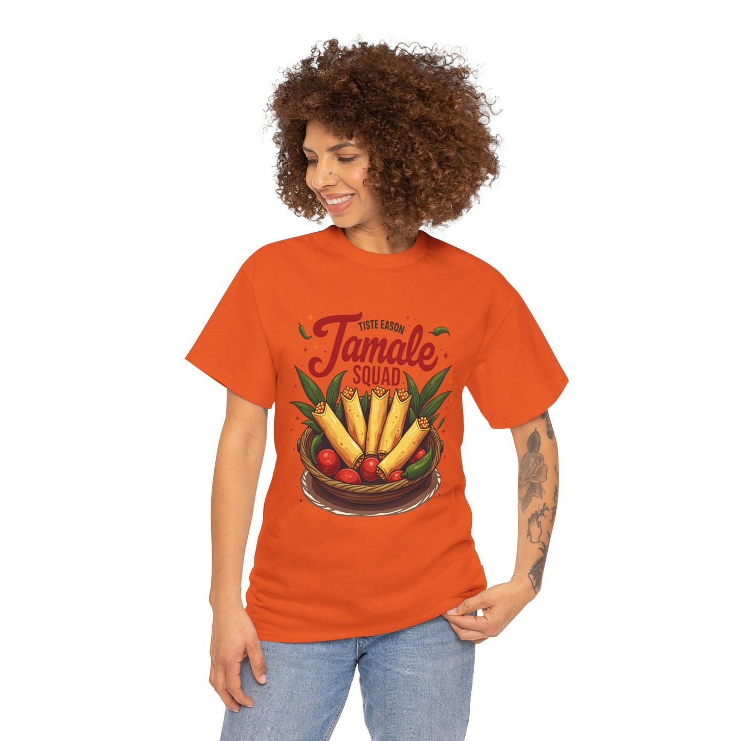 Tamale Squad Unisex Heavy Cotton Tee - Perfect for Food Lovers and Celebrations.