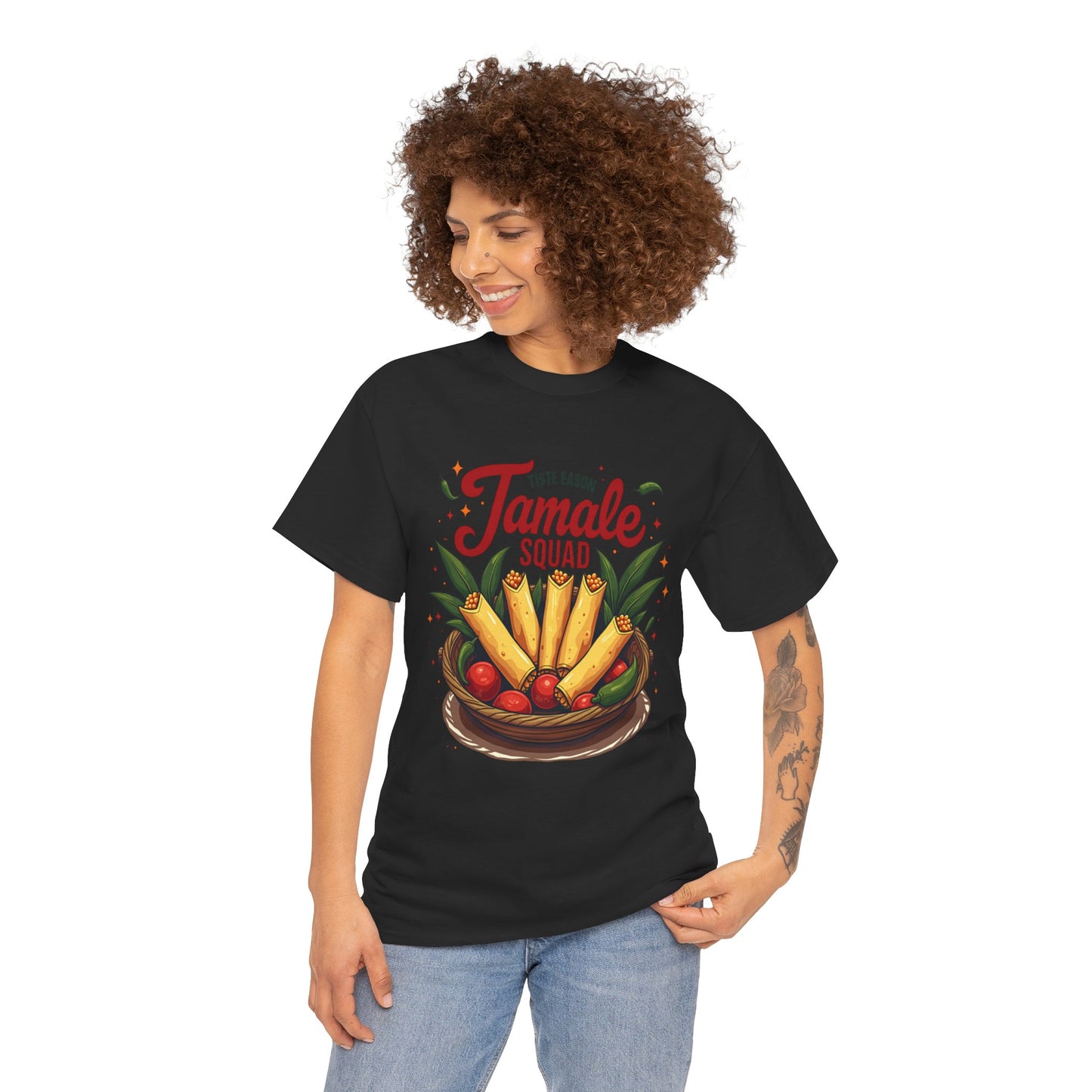 Tamale Squad Unisex Heavy Cotton Tee - Perfect for Food Lovers and Celebrations.