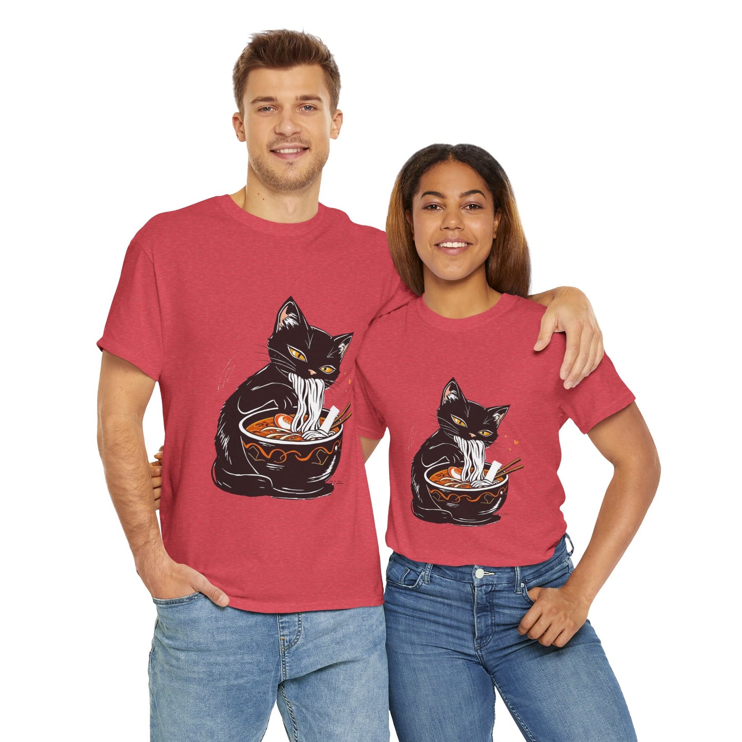 Noodle Cat Shirt, Ramen Cat T-Shirt, Foodie Lover Shirts, Black Cat Noodle T-Shirts, Retro Cat Tees, Cat Lover Sweatshirts, Black Cat Tee