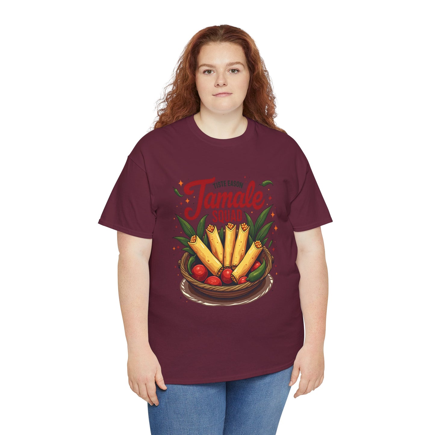 Tamale Squad Unisex Heavy Cotton Tee - Perfect for Food Lovers and Celebrations.