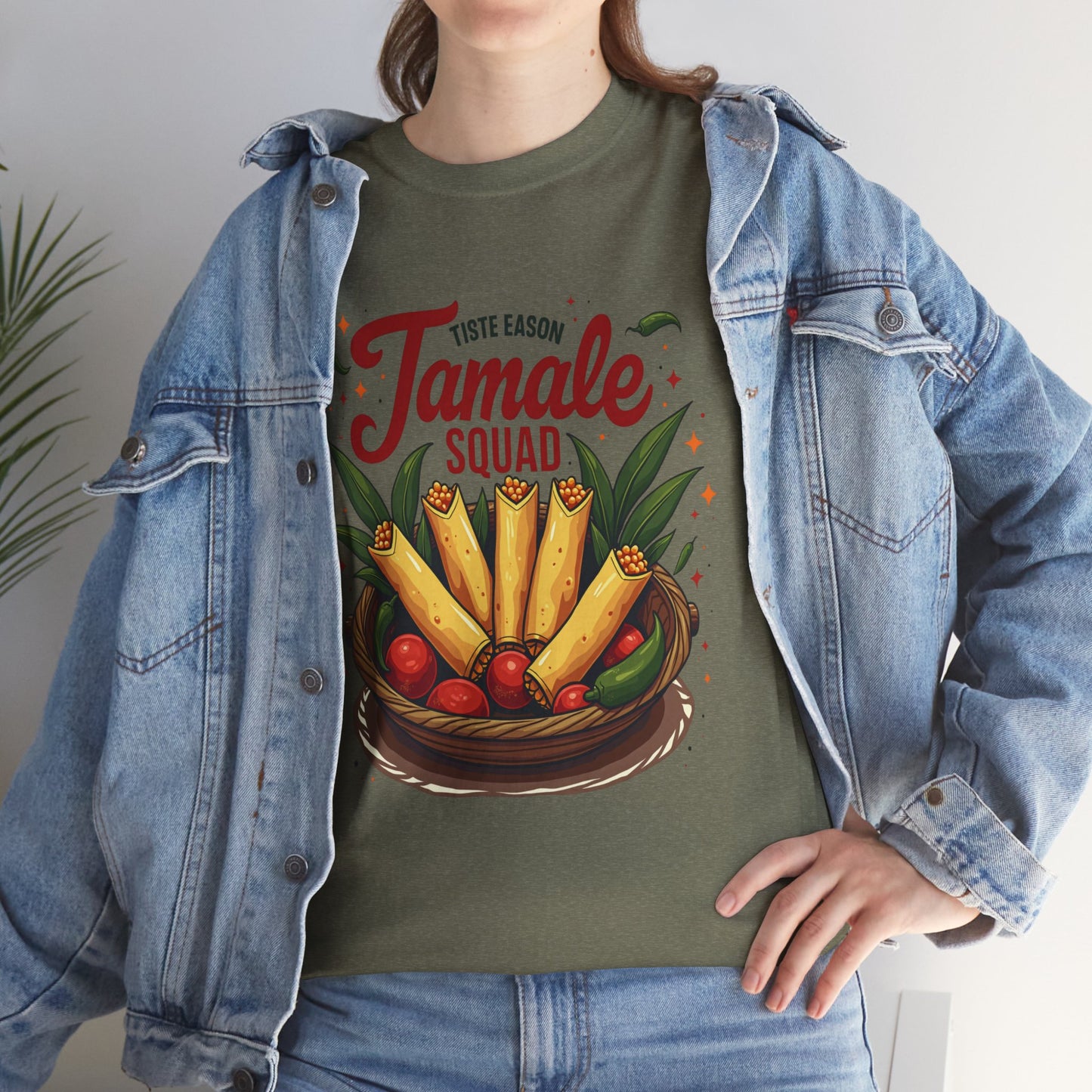 Tamale Squad Unisex Heavy Cotton Tee - Perfect for Food Lovers and Celebrations.