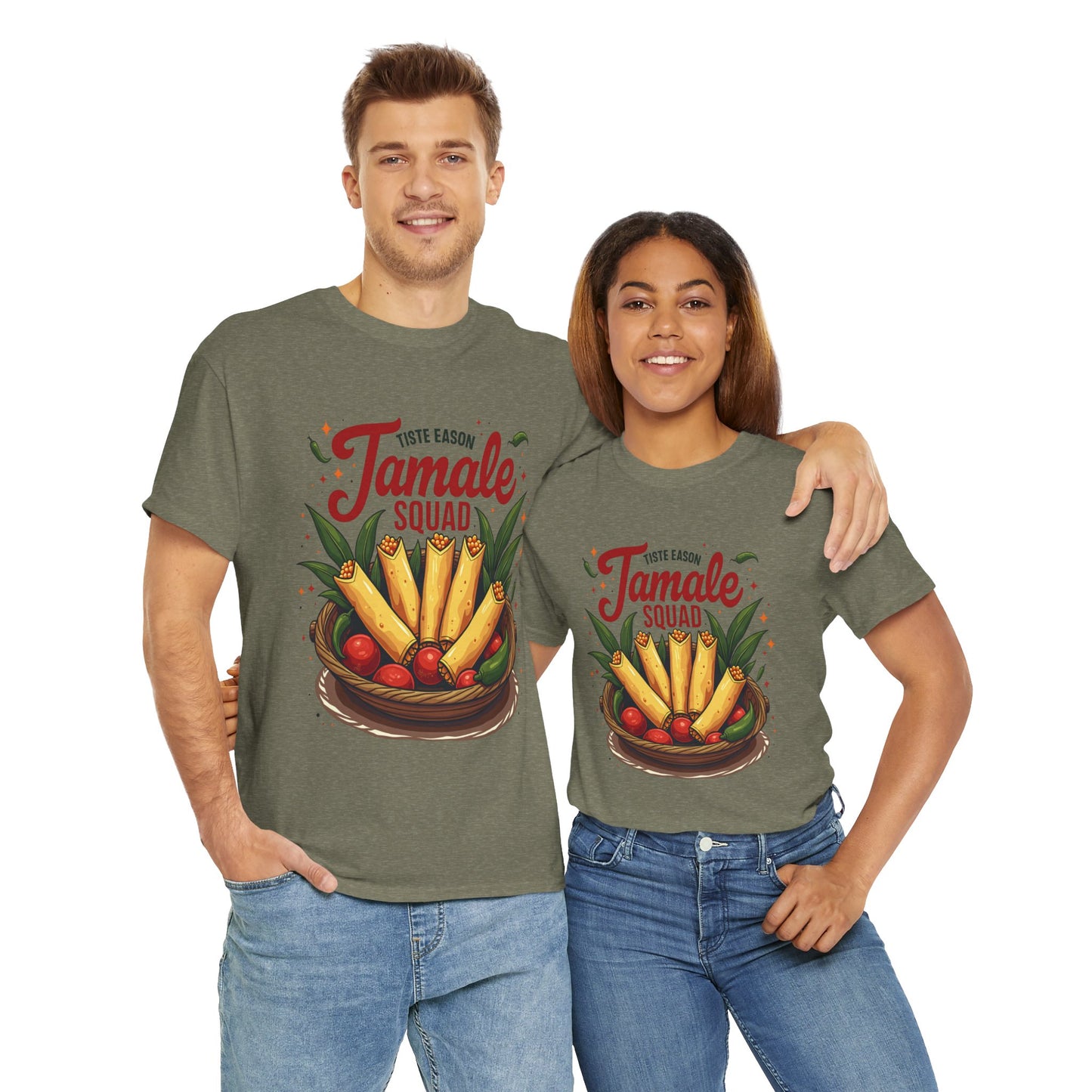 Tamale Squad Unisex Heavy Cotton Tee - Perfect for Food Lovers and Celebrations.