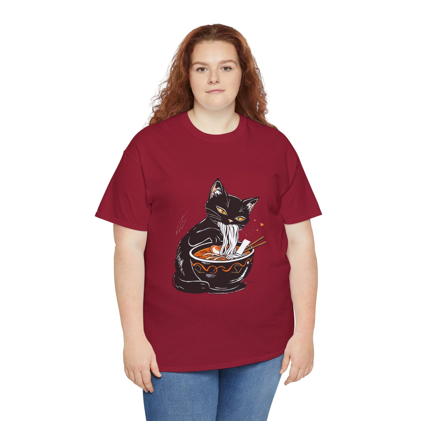 Noodle Cat Shirt, Ramen Cat T-Shirt, Foodie Lover Shirts, Black Cat Noodle T-Shirts, Retro Cat Tees, Cat Lover Sweatshirts, Black Cat Tee