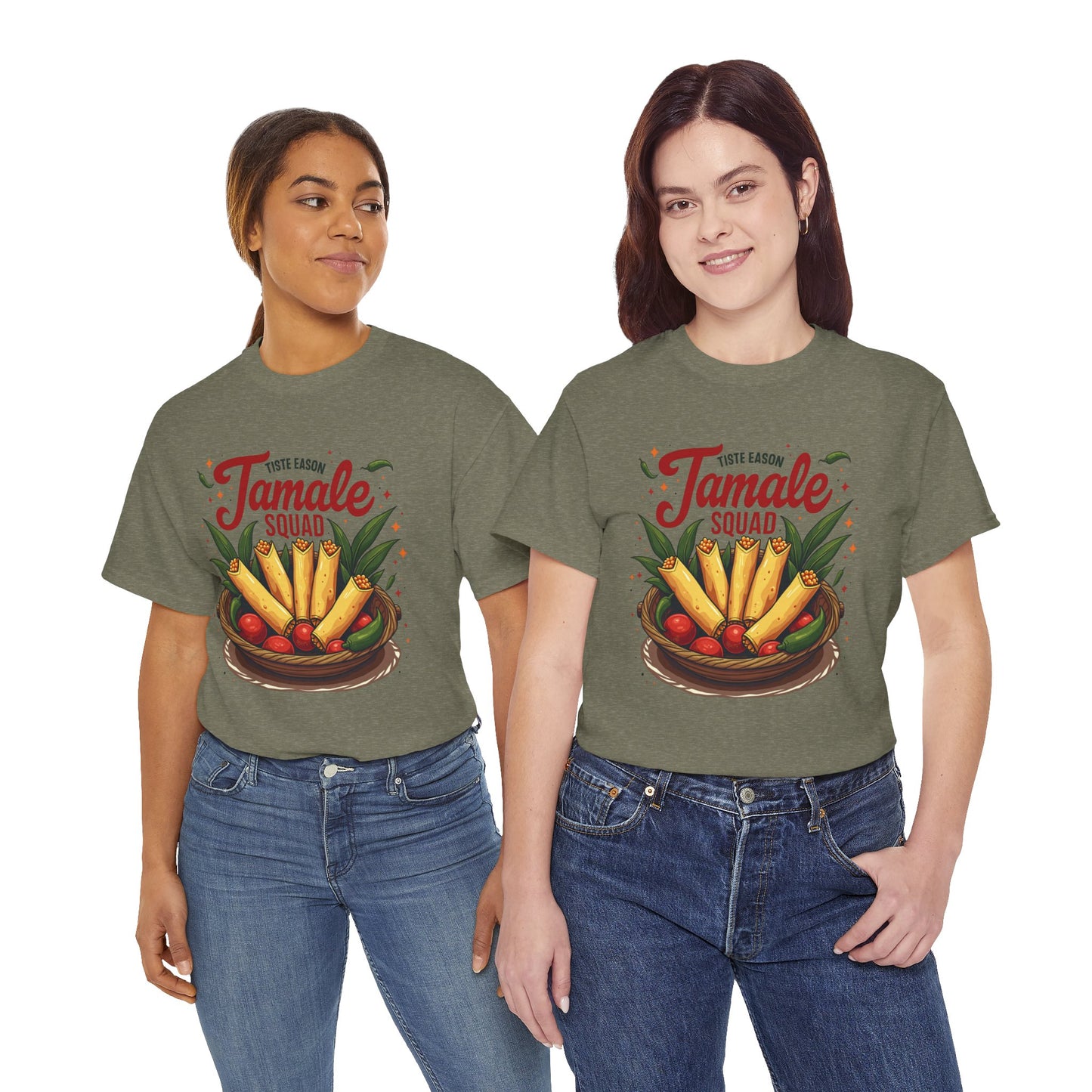 Tamale Squad Unisex Heavy Cotton Tee - Perfect for Food Lovers and Celebrations.