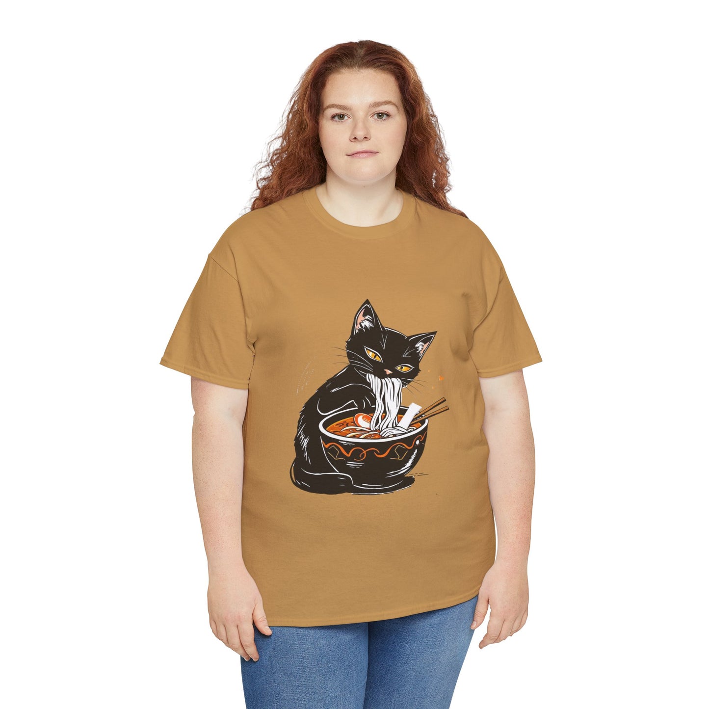 Noodle Cat Shirt, Ramen Cat T-Shirt, Foodie Lover Shirts, Black Cat Noodle T-Shirts, Retro Cat Tees, Cat Lover Sweatshirts, Black Cat Tee
