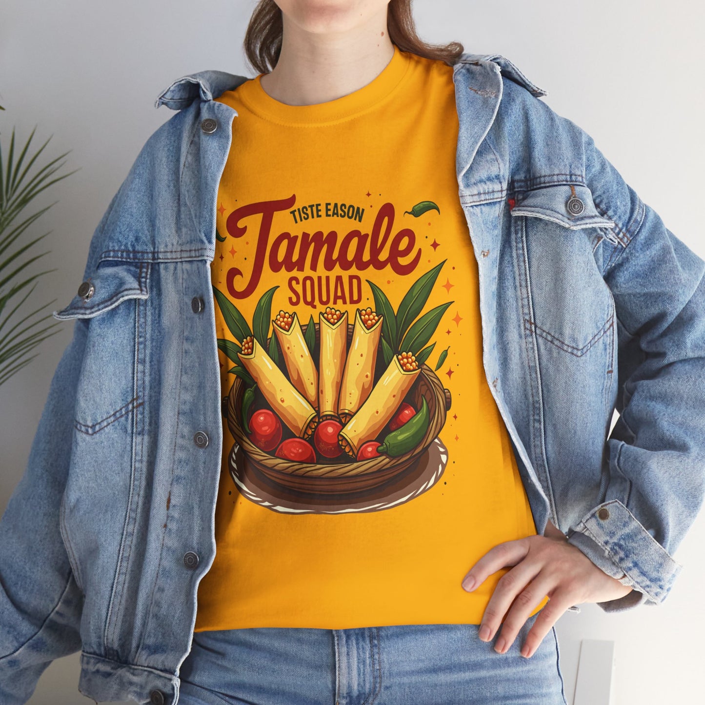 Tamale Squad Unisex Heavy Cotton Tee - Perfect for Food Lovers and Celebrations.
