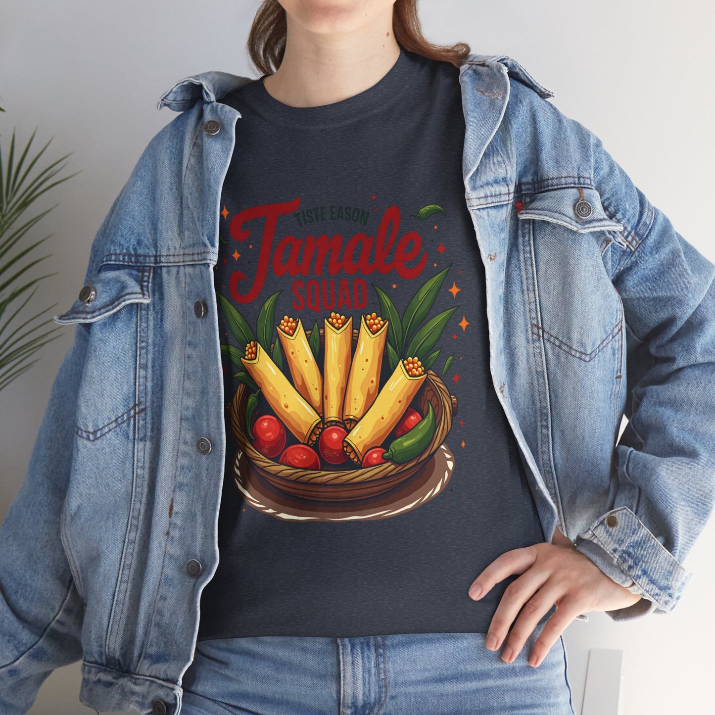 Tamale Squad Unisex Heavy Cotton Tee - Perfect for Food Lovers and Celebrations.