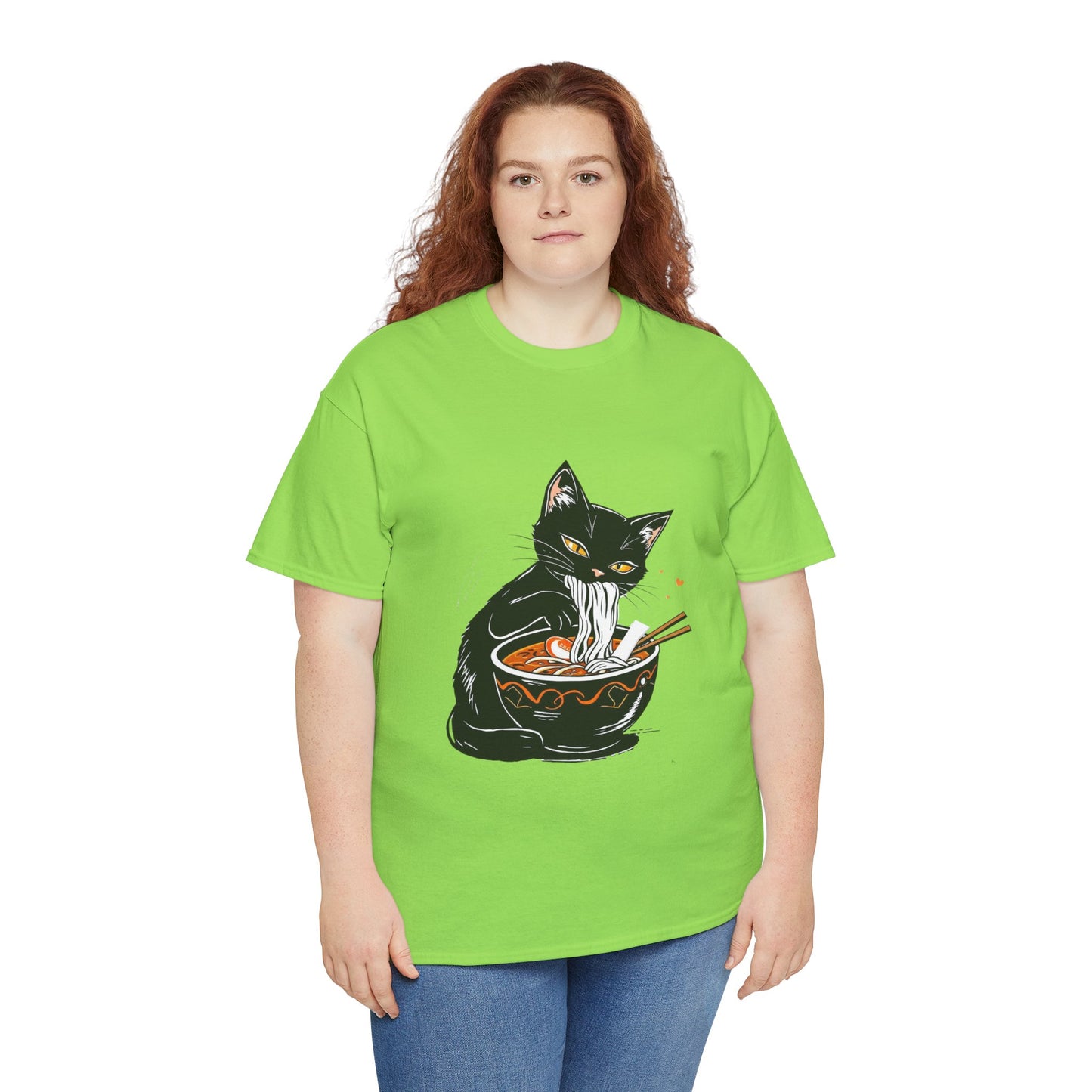 Noodle Cat Shirt, Ramen Cat T-Shirt, Foodie Lover Shirts, Black Cat Noodle T-Shirts, Retro Cat Tees, Cat Lover Sweatshirts, Black Cat Tee