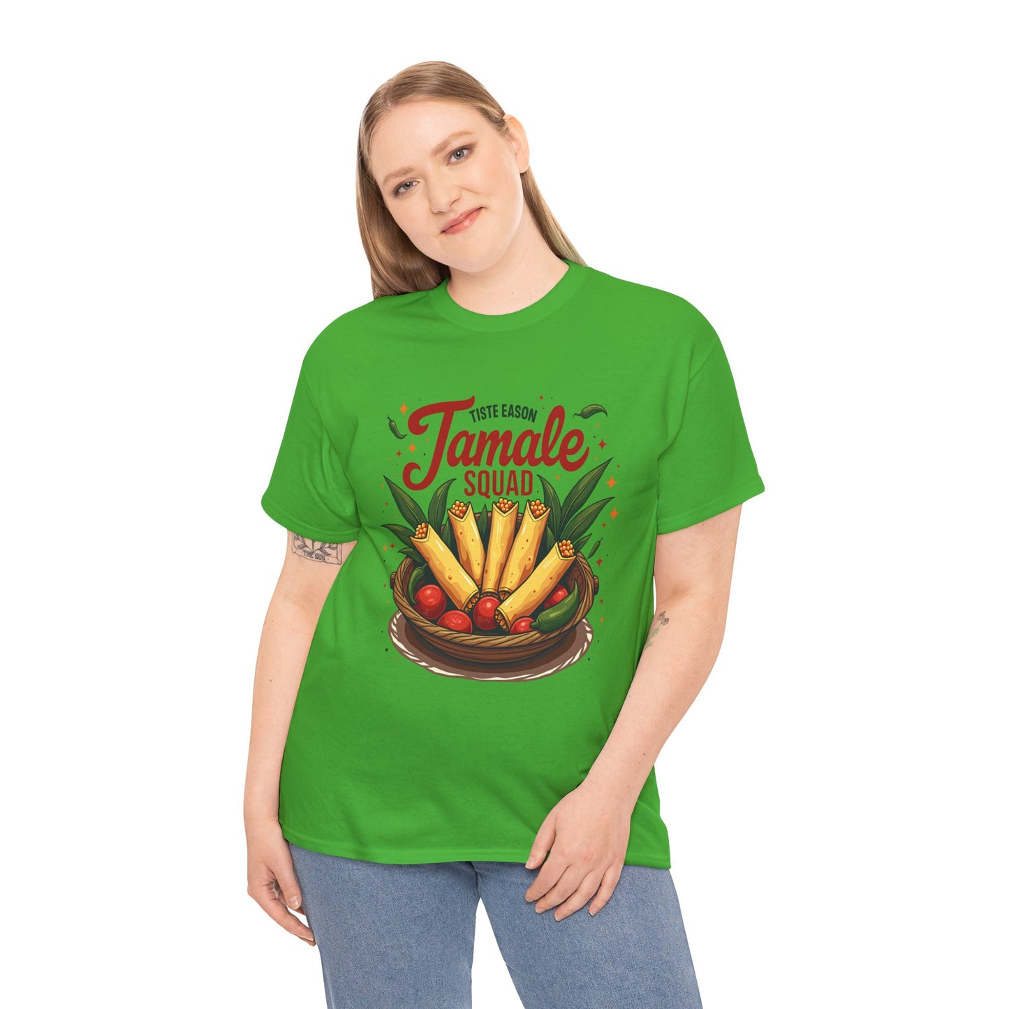 Tamale Squad Unisex Heavy Cotton Tee - Perfect for Food Lovers and Celebrations.