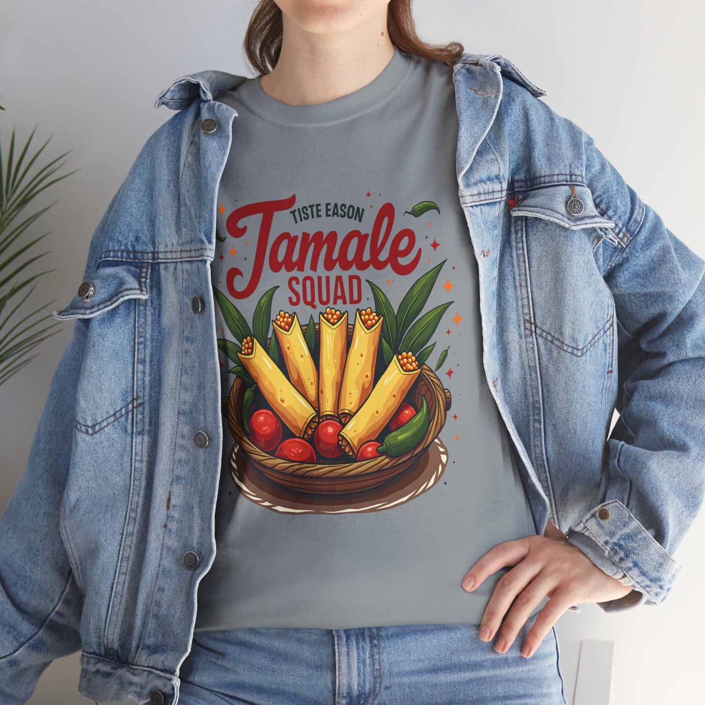 Tamale Squad Unisex Heavy Cotton Tee - Perfect for Food Lovers and Celebrations.