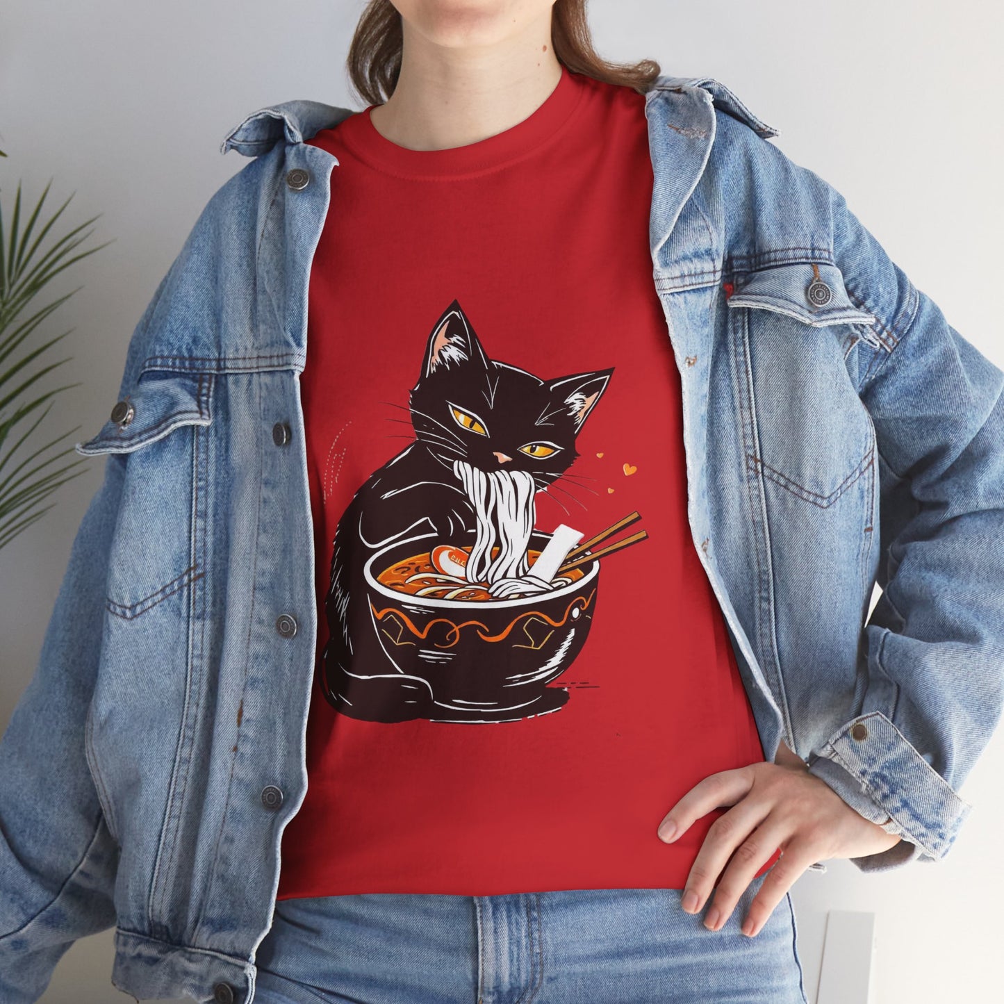 Noodle Cat Shirt, Ramen Cat T-Shirt, Foodie Lover Shirts, Black Cat Noodle T-Shirts, Retro Cat Tees, Cat Lover Sweatshirts, Black Cat Tee