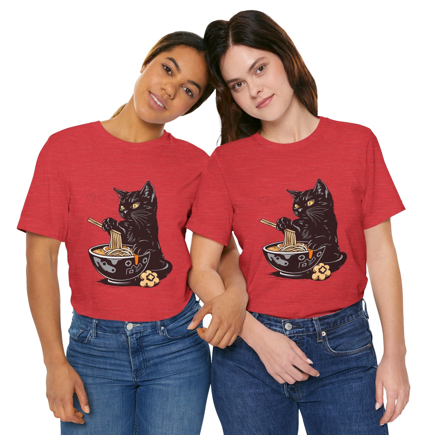 Noodle Cat Shirt, Ramen Cat T-Shirt, Foodie Lover Shirts, Black Cat Noodle T-Shirts, Retro Cat Tees, Cat Lover Sweatshirts, Black Cat Tee