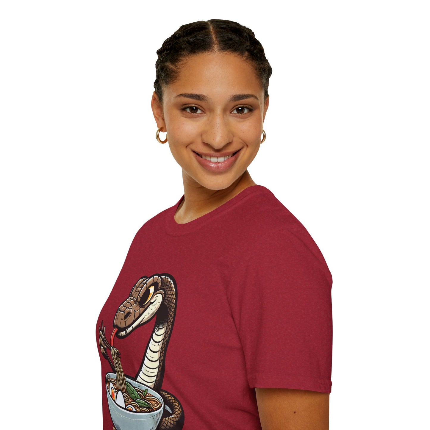 Funny Japanese Anime Snake Eats Ramen King Python T-Shirt