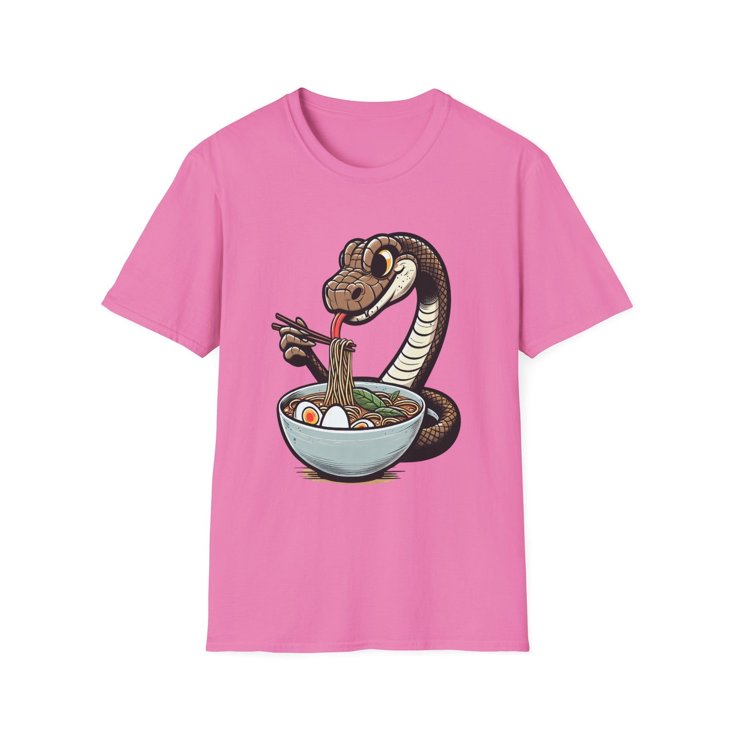 Funny Japanese Anime Snake Eats Ramen King Python T-Shirt