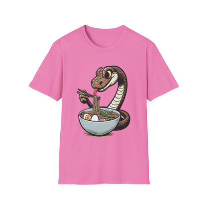 Funny Japanese Anime Snake Eats Ramen King Python T-Shirt