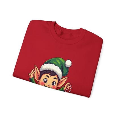 Merry Christmas Elf Crewneck Sweatshirt . Adorable Christmas Elf 3D T-Shirt – Festive Holiday Gift | Merry Christmas All Over Print