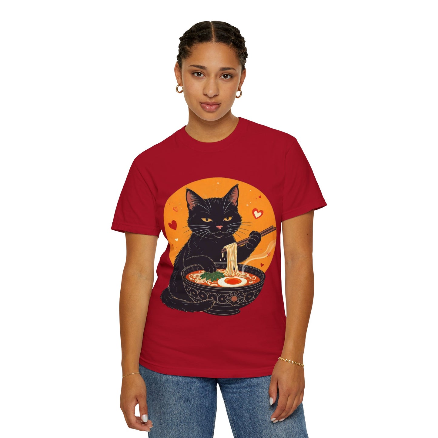 Cute Cat Ramen Lover Unisex T-Shirt | Perfect for Foodies & Cat Lovers Noodle Cat Shirt, Ramen Cat T-Shirt, Foodie Lover Shirts, Black Cat Noodle T-Shirts, Retro Cat Tees, Cat Lover Sweatshirts, Black Cat Tee