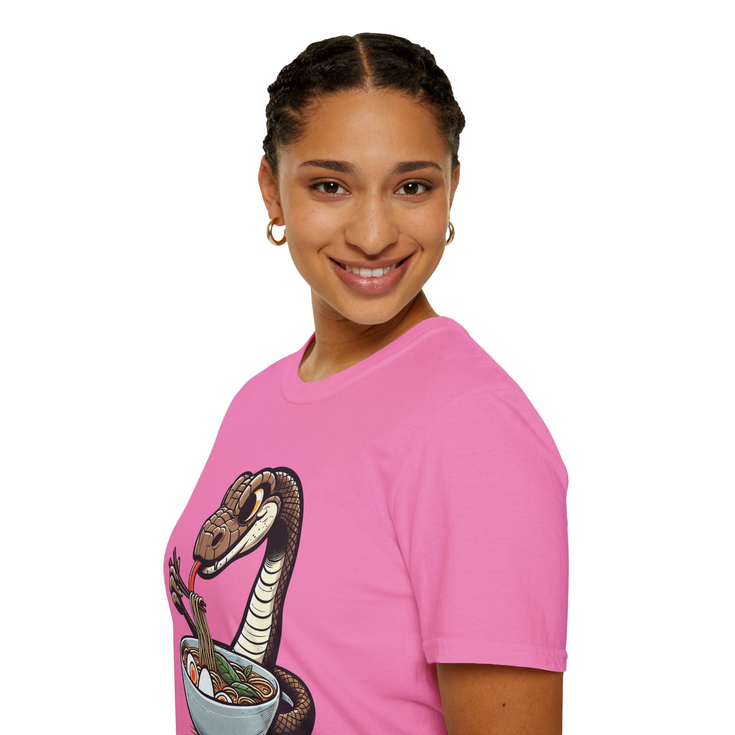 Funny Japanese Anime Snake Eats Ramen King Python T-Shirt