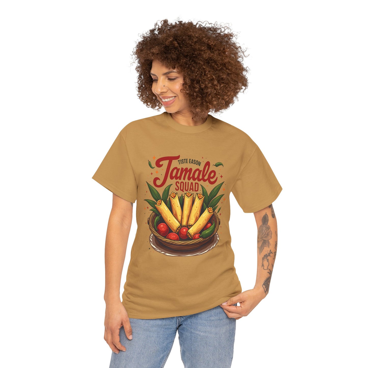 Tamale Squad Unisex Heavy Cotton Tee - Perfect for Food Lovers and Celebrations.