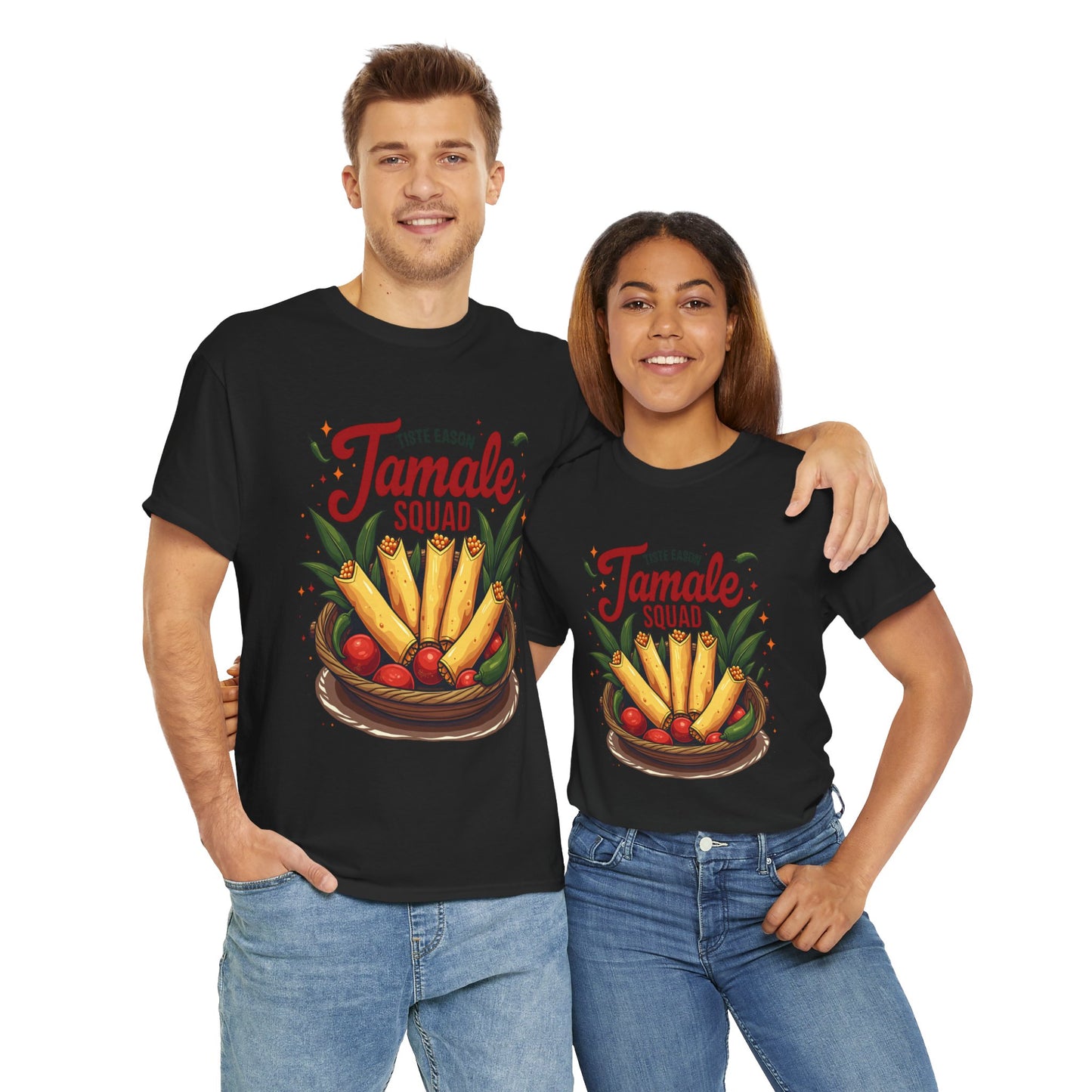 Tamale Squad Unisex Heavy Cotton Tee - Perfect for Food Lovers and Celebrations.