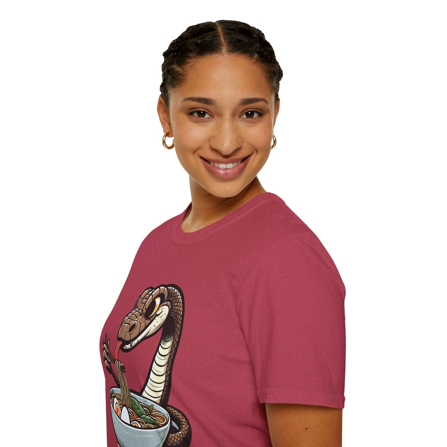 Funny Japanese Anime Snake Eats Ramen King Python T-Shirt